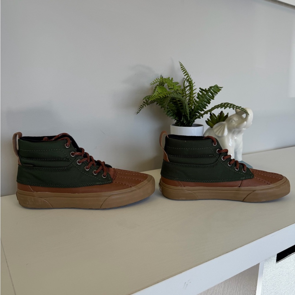 Vans Sk8-Hi Del Pato MTE Waterproof Duck Boots Green Brown M6.5/W8 - Picture 3 of 7